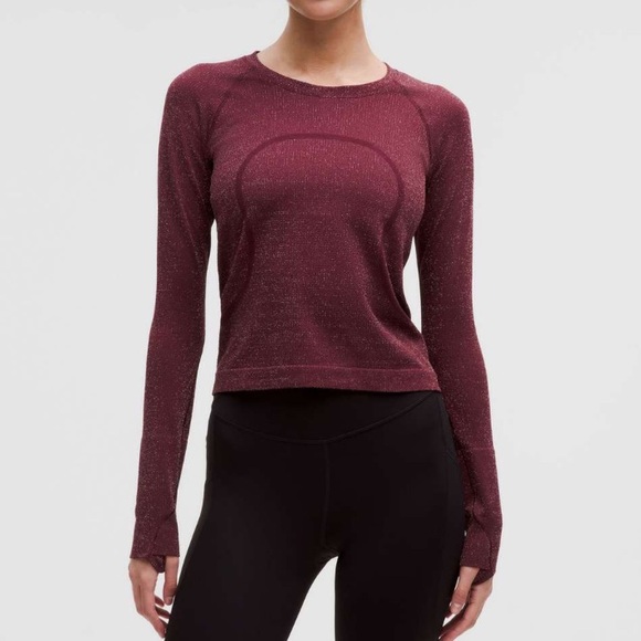 lululemon athletica Tops - NWT Lululemon 2024 Swiftly Tech Long Sleeve 2.0 Race Parallel Texture Garnet 6